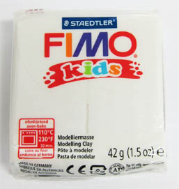 Fimo Kids 42g glitter weiss